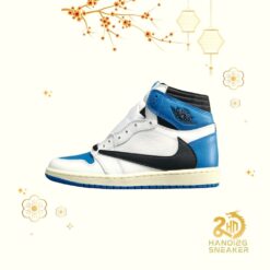 Giày Sneaker Travis Scott Fragment X Air Jordan 1 High OG＂Military Blue＂
