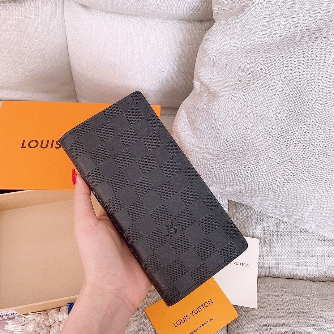 Ví dài Louis Vuitton Brazza Wallet Gray Damier Graphite 3D Coated Canvas  siêu cấp like auth 99  TUNG LUXURY