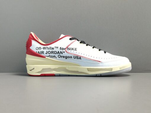 Off-white x air jordan 2 retro low sp＂white and varsity red＂