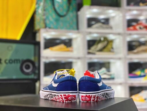Giày Sneaker Vans Off The Wall Xanh Đen Mặt Sau