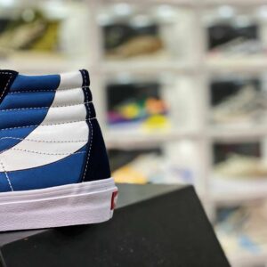 Giày Sneaker Vans SK8 Hi New Oblique Hook High Top Blue White Chất Lượng