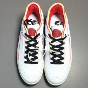 Off-White x Air Jordan 2 Retro Low SP＂White and Varsity Red＂