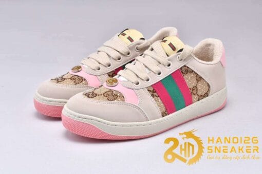 Giày Sneaker Gucci Screener Distressed Pink Cực Chất