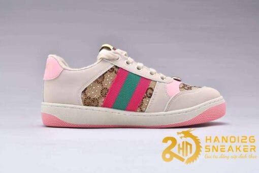 Giày Sneaker Gucci Screener Distressed Pink Thời Thượng