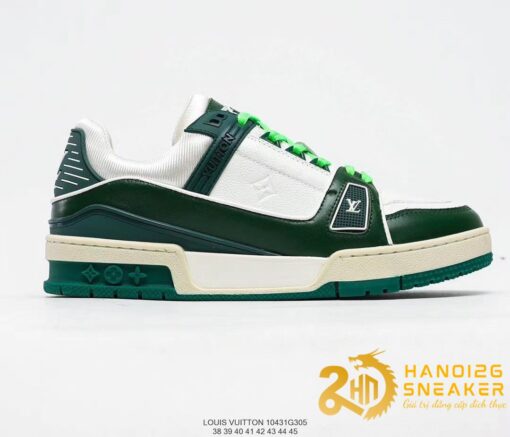 Mặt Trong Giày Louis Vuitton Trainer 2020 Xanh Green Like Auth