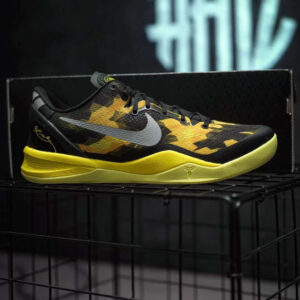Giày Nike Zoom Kobe 8 VIII Sulfur Electric Black Yellow Silver Size 5 Youth (3)