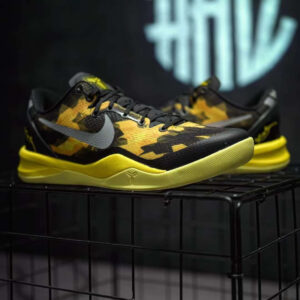 Giày Nike Zoom Kobe 8 VIII Sulfur Electric Black Yellow Silver Size 5 Youth (4)