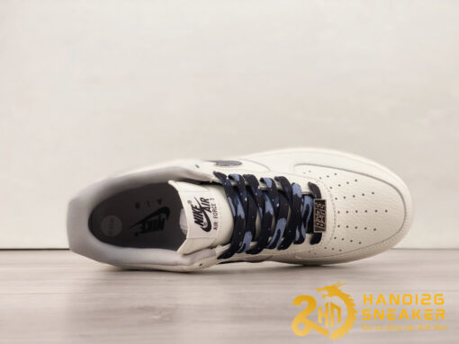 Giày Bape X Nike Air Force 1 07 Low White Light Grey Black (6)