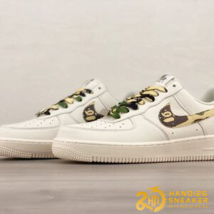 Giày Bape X Nike Air Force 1 07 Low White Black Camo (1)