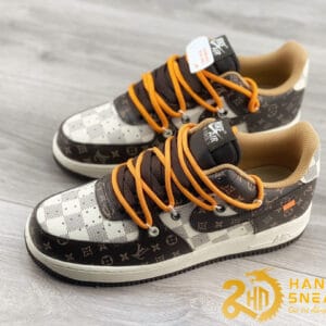 Giày NIKE AIR FORCE 1 LOW X LOUIS VUITTON BROWN Like Auth (5)