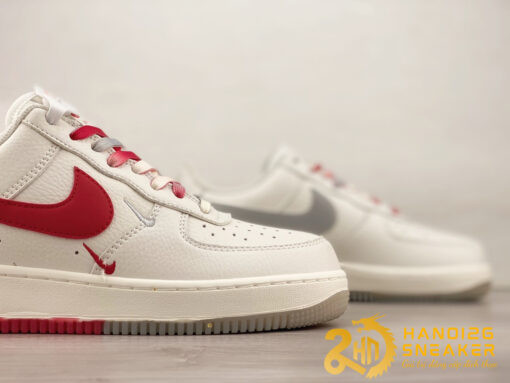 Giày Nike Air Force 1 07 Low Beige Grey Red (3)