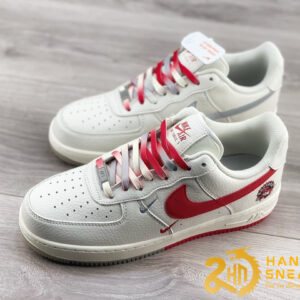 Giày Nike Air Force 1 07 Low Beige Grey Red (4)