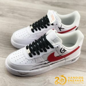 Giày Nike Air Force 1 07 Low GK White Red (1)