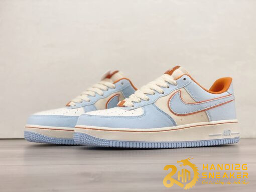 Giày Nike Air Force 1 07 Low Orange Light Blue White (5)