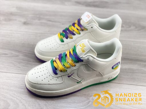 Giày Nike Air Force 1 07 Low Rice White Dark Purple Green (6)