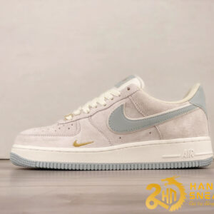 Giày Nike Air Force 1 07 Low Suede Blue Gold
