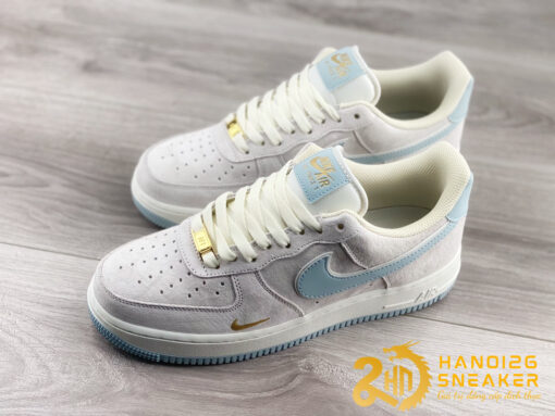 Giày Nike Air Force 1 07 Low Suede Blue Gold (4)