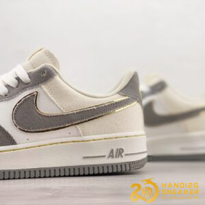 Giày Nike Air Force 1 Low Grey Metallic Gold White (3)