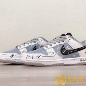 Giày Nike SB Dunk Low PS5 Grey White Cao Cấp (1)