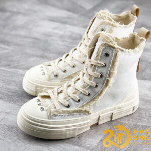 Giày Sneaker XVESSEL High Peace By Piece Trắng Full White (6)