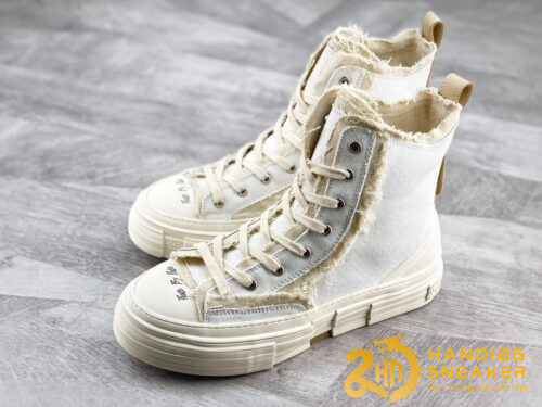 Giày Sneaker XVESSEL High Peace By Piece Trắng Full White (6)