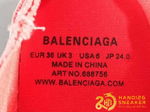 Giày Balenciaga Paris Low 'Destroyed   Red' LIKE AUTH (10)