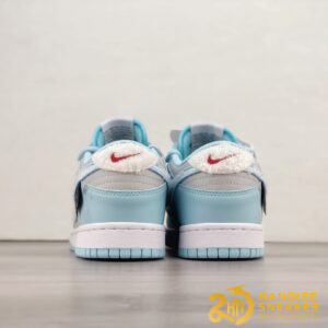 Giày Futura X Nike Dunk Low Fleece Swoosh Worn Blue (6)