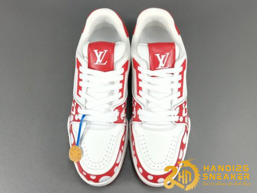 Giày LV Louis Vuitton Trainer Đỏ Chấm Bi Like Auth (6)