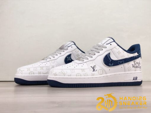 Giày LV X Nike Air Force 1 07 Low White Blue (2)