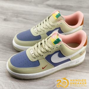 Giày Nike Air Force 1 07 Low Gucci Cream Blue Brown 315122 009 (1)