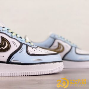 Giày Nike Air Force 1 07 Low White Blue Metallic Gold (4)