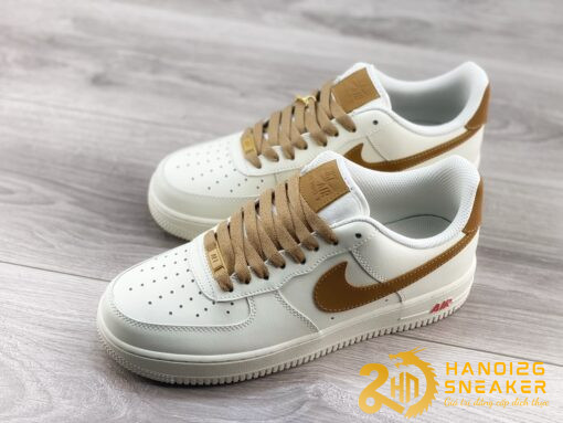 Giày Nike Air Force 1 07 Low White Brown DQ7658 898 (1)