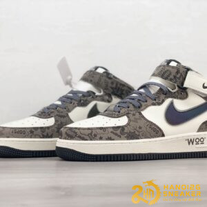 Giày Nike Air Force 1 07 Mid Hacker Browm Beige White (3)