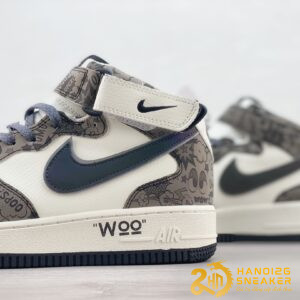 Giày Nike Air Force 1 07 Mid Hacker Browm Beige White (4)