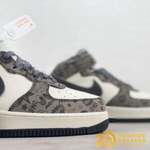 Giày Nike Air Force 1 07 Mid Hacker Browm Beige White (6)