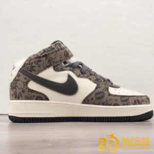 Giày Nike Air Force 1 07 Mid Hacker Browm Beige White (8)