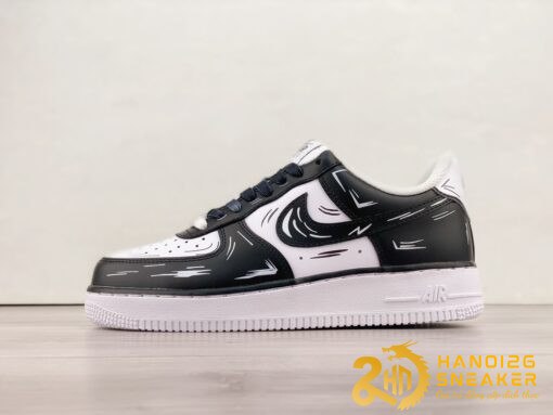 Giày Nike Air Force 1 Custom Low Cartoon Black White