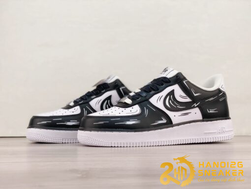 Giày Nike Air Force 1 Custom Low Cartoon Black White (6)
