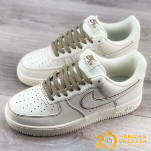 Giày Nike Air Force 1 Low 07 Leather Cream White Black (4)