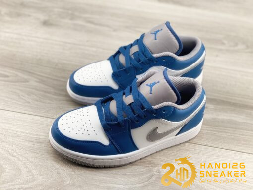 Giày Nike Air Jordan 1 Low GS True Blue Cement 553560 412 (1)