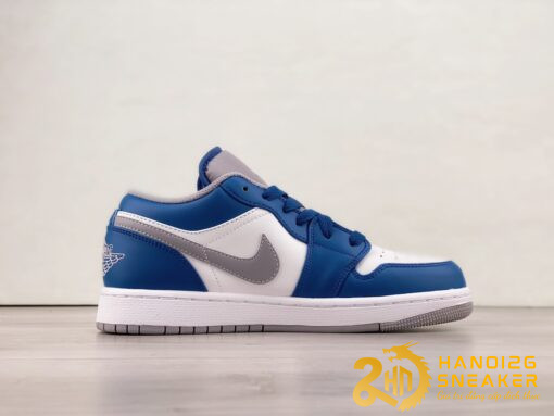 Giày Nike Air Jordan 1 Low GS True Blue Cement 553560 412 (6)