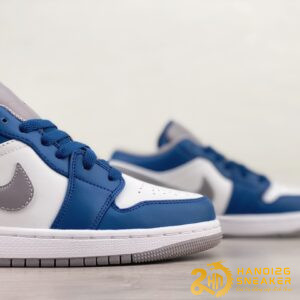 Giày Nike Air Jordan 1 Low GS True Blue Cement 553560 412 (8)