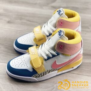 Giày Nike Air Jordan Legacy 312 White Coral Pink French Blue (1)