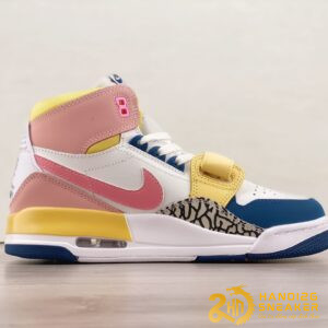 Giày Nike Air Jordan Legacy 312 White Coral Pink French Blue (2)