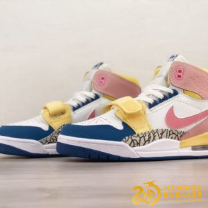 Giày Nike Air Jordan Legacy 312 White Coral Pink French Blue (8)