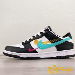 Giày Nike Dunk Low Multiple Swooshes White Washed Teal
