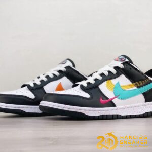 Giày Nike Dunk Low Multiple Swooshes White Washed Teal (4)