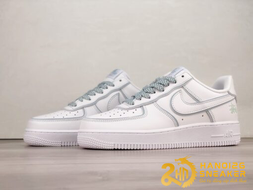 Giày Stussy X Nike Air Force 1 Low Ice Blue White (1)