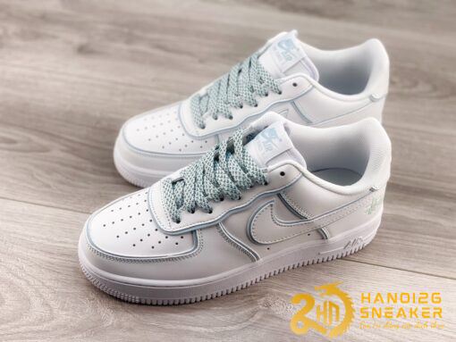 Giày Stussy X Nike Air Force 1 Low Ice Blue White (2)