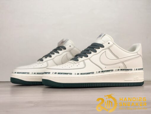 Giày Uninterrupted X Nike Air Force 1 Low More Than White Dark Green (5)